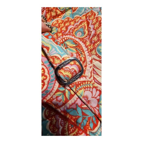 Vera Bradley Triple Zip Hipster Purse Bag, Paisley in Paradise, Red Pink Blue - Picture 6 of 8